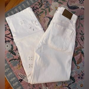 American Eagle Strigid Embroidered Low-Rise Ex-Boyfriend Jean